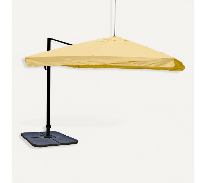 Parasol Professionnel Restaurant Pour Jardin Terrasse 3x3m (ø4,24m) Polyester Aluminium/acier 23kg