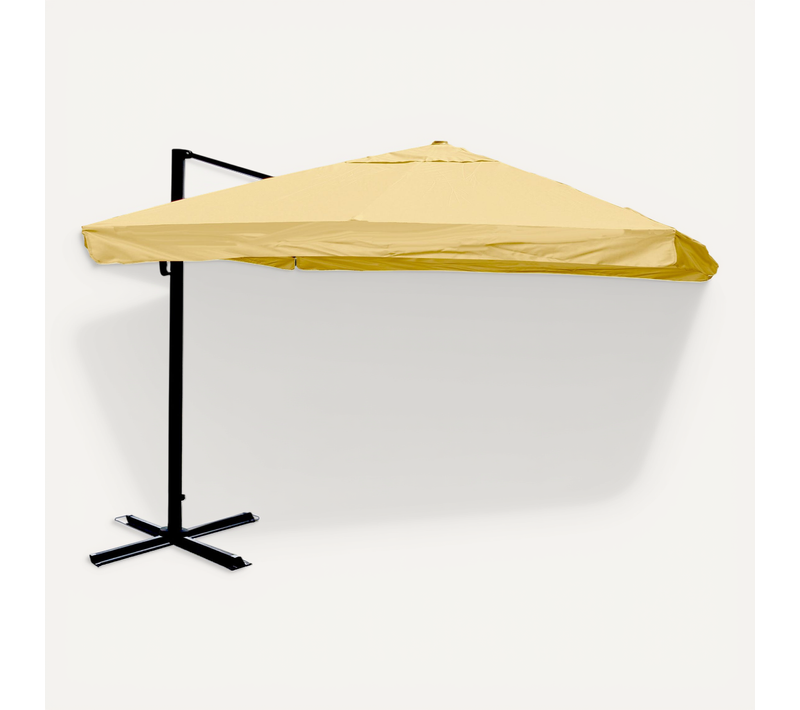 Parasol Professionnel Restaurant Pour Jardin Terrasse 3x3m (ø4,24m) Polyester Aluminium/acier 23kg