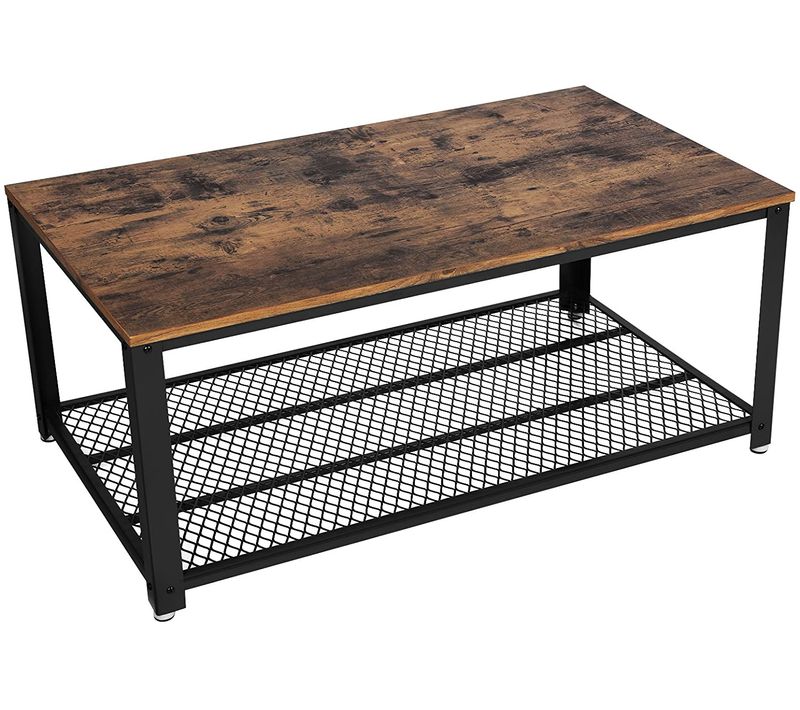 Table Basse Table De Salon Bout De Canapé Avec Grand Plateau Pieds Réglables Protecti