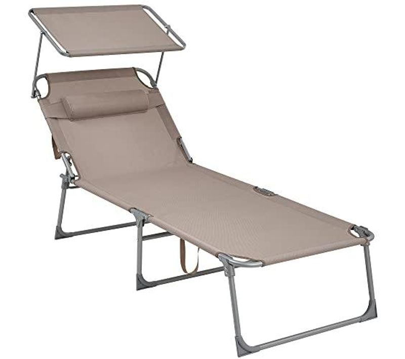 Chaise Longue Bain De Soleil Transat Grand Modèle 71 X 200 X 38 Cm Charge 150 Kg Appu