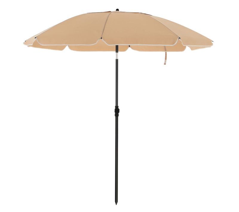 Parasol De Jardin Diamètre 2 M Ombrelle Protection Upf 50+ Inclinable Portable Résist
