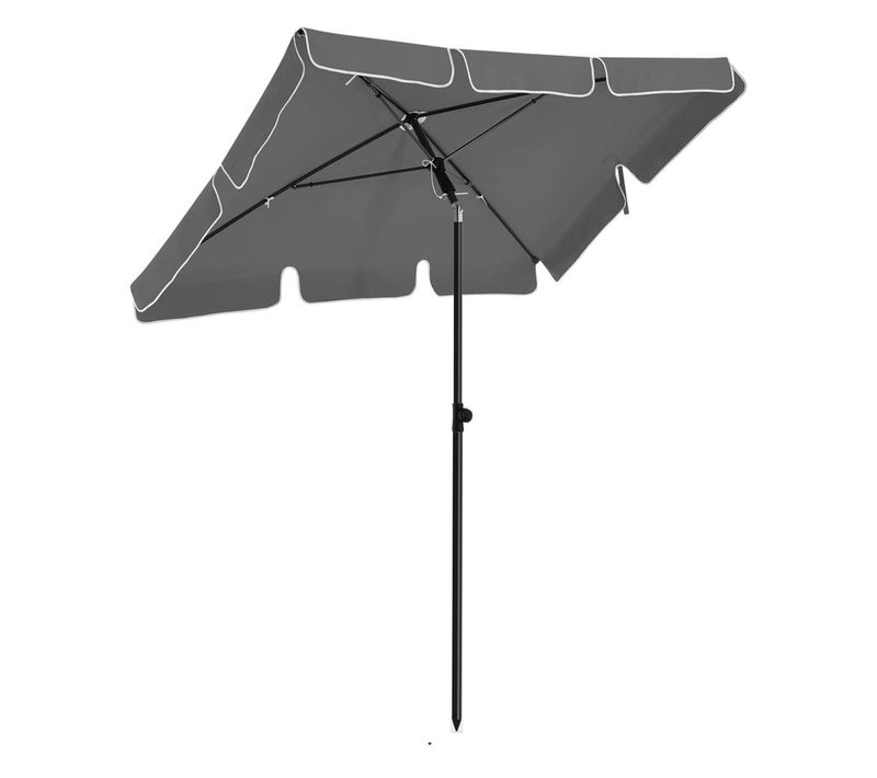 Parasol De Balcon Rectangulaire 2 X 1 25 M Protection Upf 50+ Ombrelle Toile Avec Revêtement