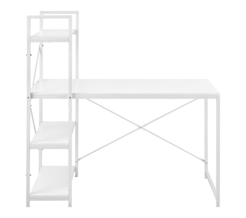 Bureau Avec Étagères Poste De Travail Table De Bureau Panneau De Fibre De Bois Mélami