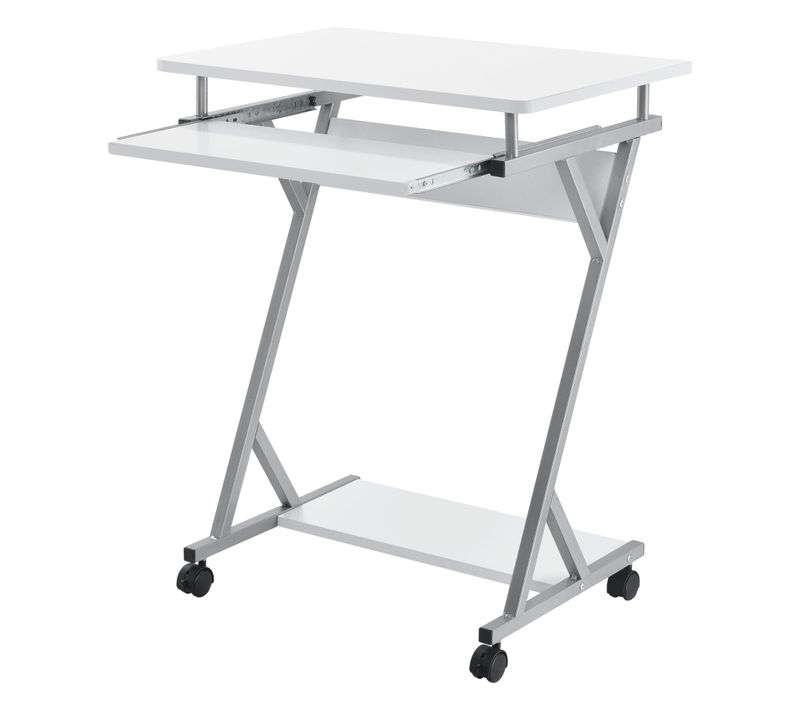 Bureau Ordinateur Roulant Avec 4 Roulettes Mdf - 60 x 40 x 75 cm