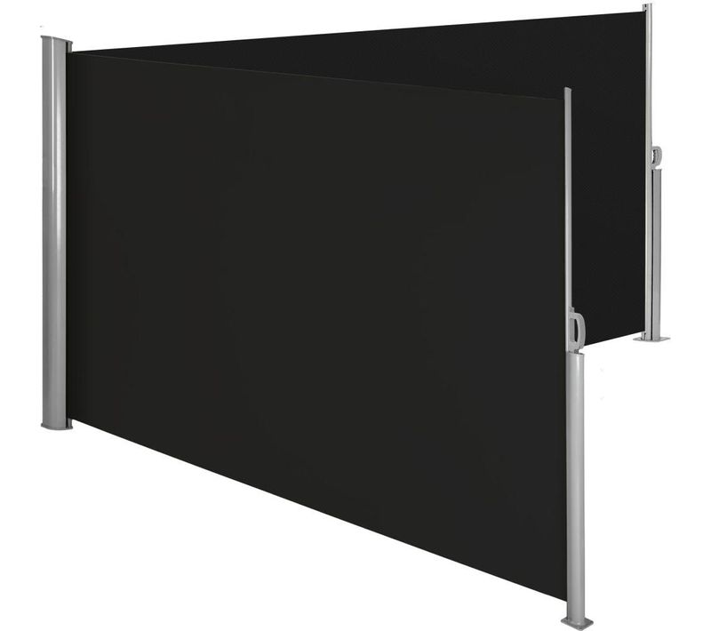 Auvent Store Latéral Brise-vue Paraventrétractable Double Noir 200 X 600 Cm 2208137
