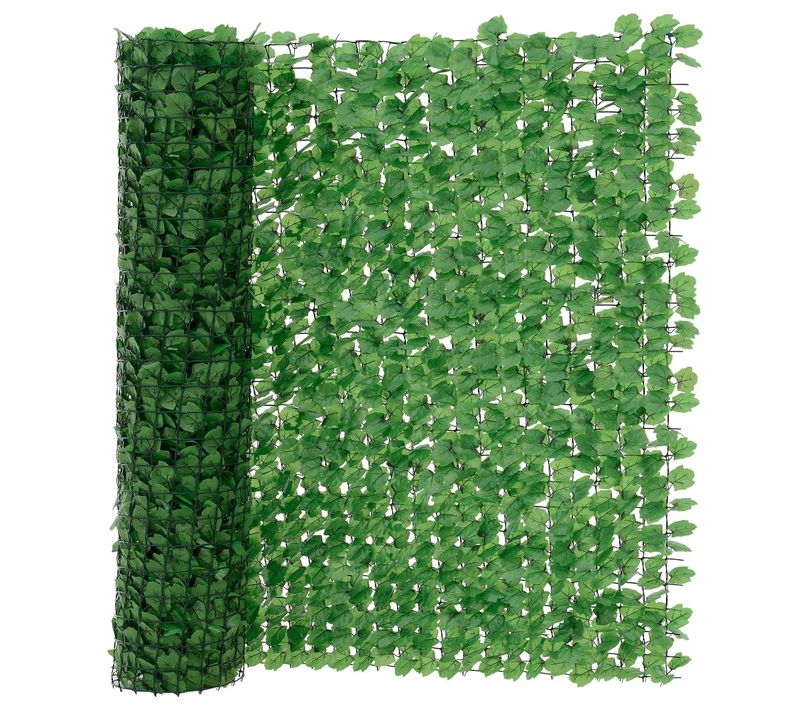Clôture Avec Feuilles Brise Vue Brise Vente Polyester Plastique Fil De Fer 300 X 150