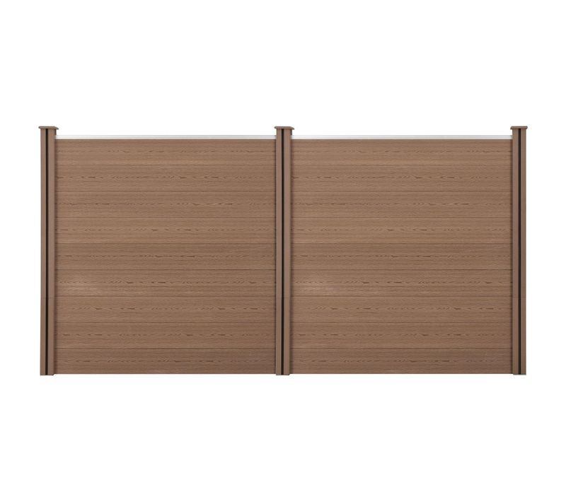 Clôture Brise Vue Brise Vent Bois Composite (wpc) Brun 183 X 357 Cm 03_0001445