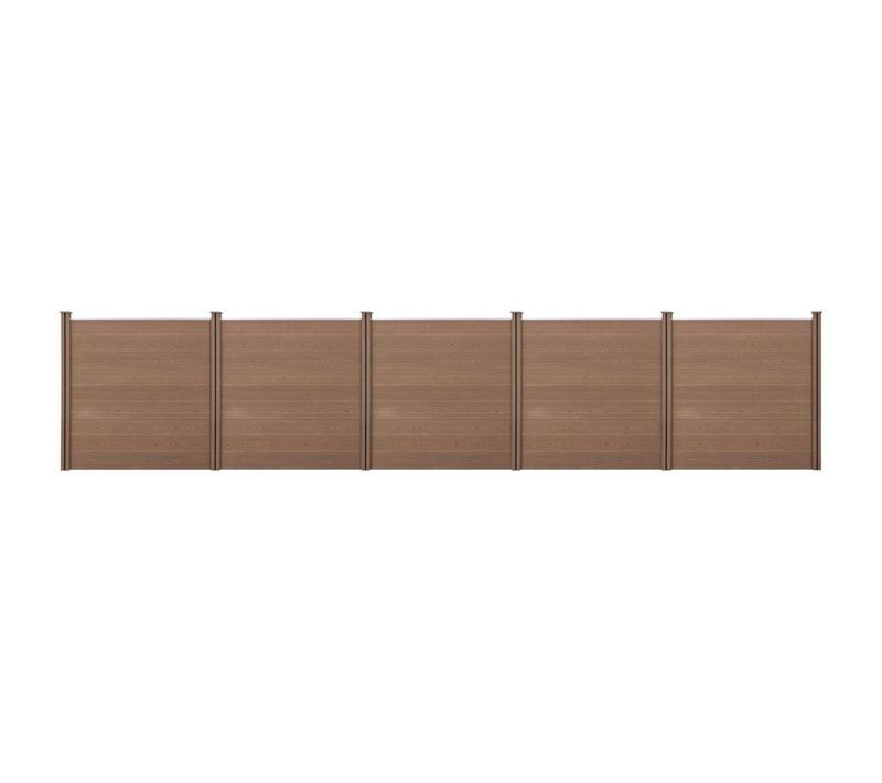 Clôture Brise Vue Brise Vent Bois Composite (wpc) Brun 183 X 879 Cm 03_0001448