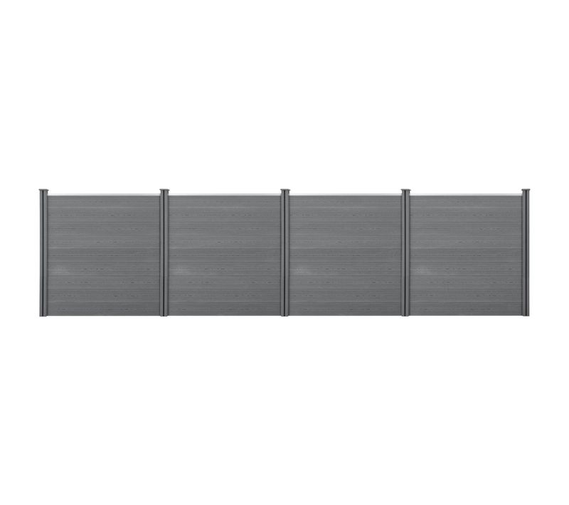 Clôture Brise Vue Brise Vent Bois Composite (wpc) 183 X 705 Cm Gris 03_0001451