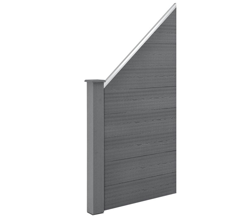 Clôture De Jardin Brise Vue Brise Vent Bois Composite (wpc) Gris 180 X 96 Cm 03_00014