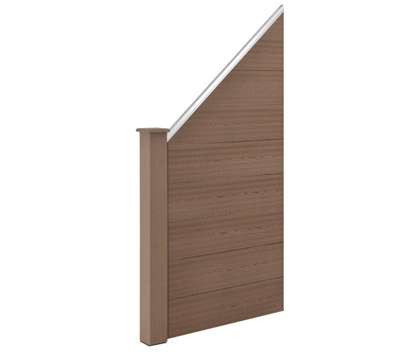 Clôture De Jardin Brise Vue Brise Vent Bois Composite 180 X 96 Cm Brun 03_0001476