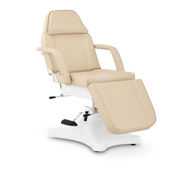 Fauteuil Esthétique Professionnel Cadre Acier Inoxydable Beige 14_0001653