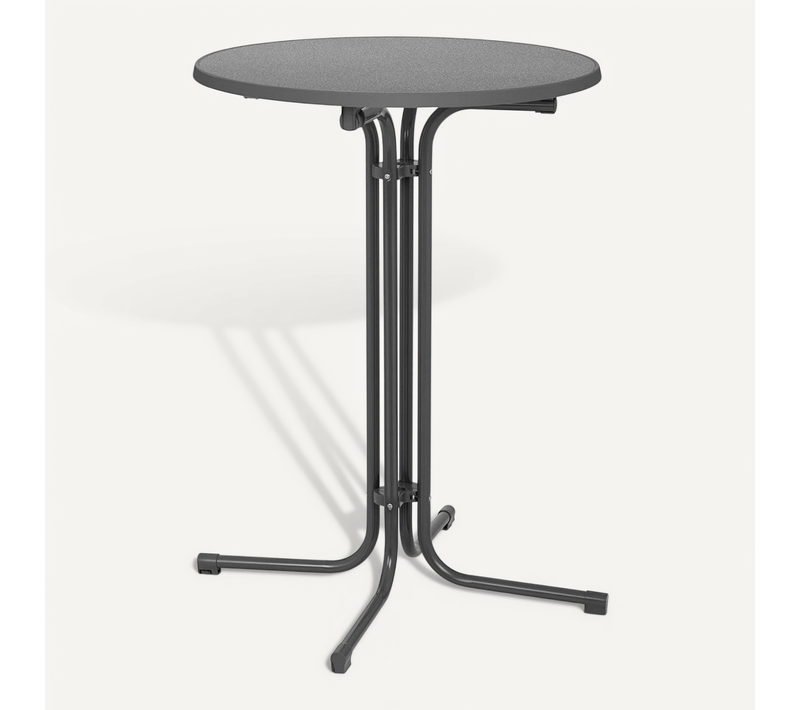 Mange Debout Table Pliable Pliant Diamètre 80 Cm Gris 14_0002377