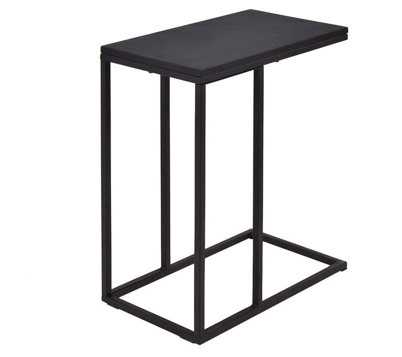 Table D’appoint Table Basse Table D’extrémité à Glisser Sous Le Canapé En Métal Et Bo