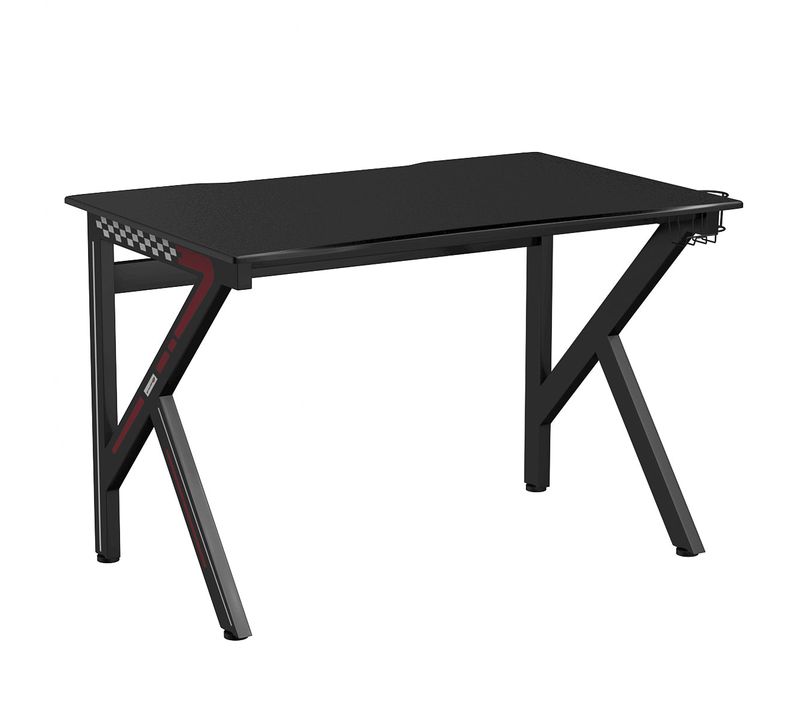 Bureau Gamer Table Informatique 115 X 75 X 76 Cm Avec Porte-gobelet Stable K Cadre En Acier