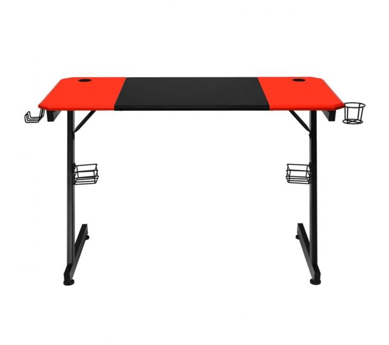 Bureau Gaming Surface En Fibre De Carbone 120 X 60 X 76 Cm Avec Porte-gobelet Crochet Pour Ecouteur