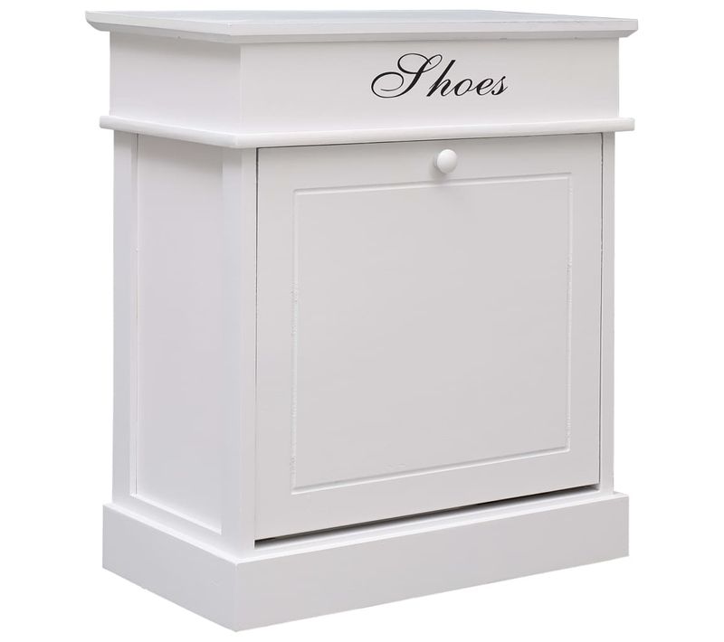 Armoire à Chaussures Range Chaussures Rangement Meuble Entrée Couloir Salon 50 X 28 X 58 Cm Bois