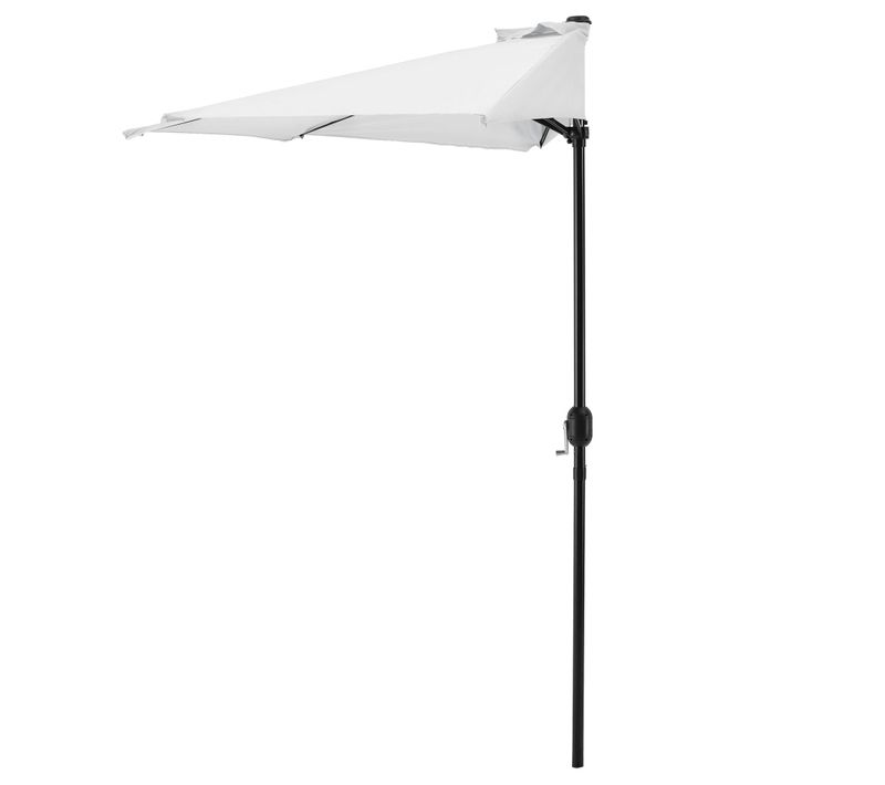 Demi-parasol Sur Terrasse Sur Balcon Polyester Blanc 300 Cm X 150cm X 230cm 03_000161