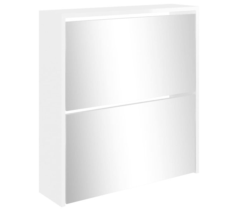 Armoire à Chaussures Range Chaussures Rangement Meuble Entrée Couloir Salon Miroir 2