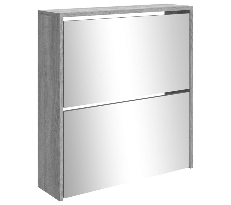 Armoire à Chaussures Range Chaussures Rangement Meuble Entrée Couloir Salon Miroir 2