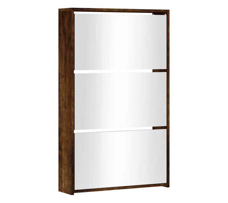 Armoire à Chaussures Range Chaussures Rangement Meuble Entrée Couloir Salon Miroir 3