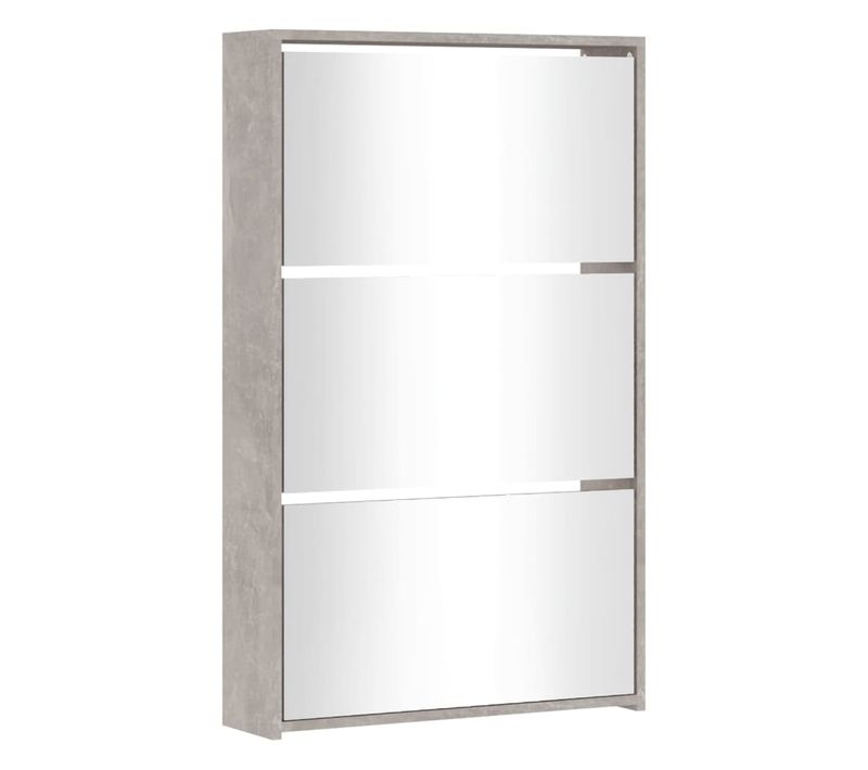 Armoire à Chaussures Range Chaussures Rangement Meuble Entrée Couloir Salon Miroir 3