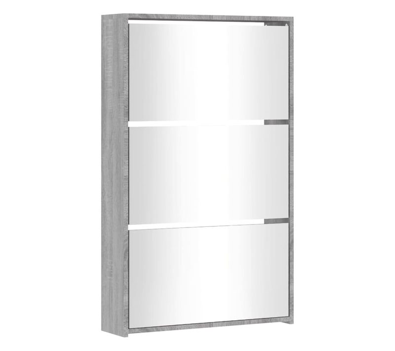 Armoire à Chaussures Range Chaussures Rangement Meuble Entrée Couloir Salon Miroir 3