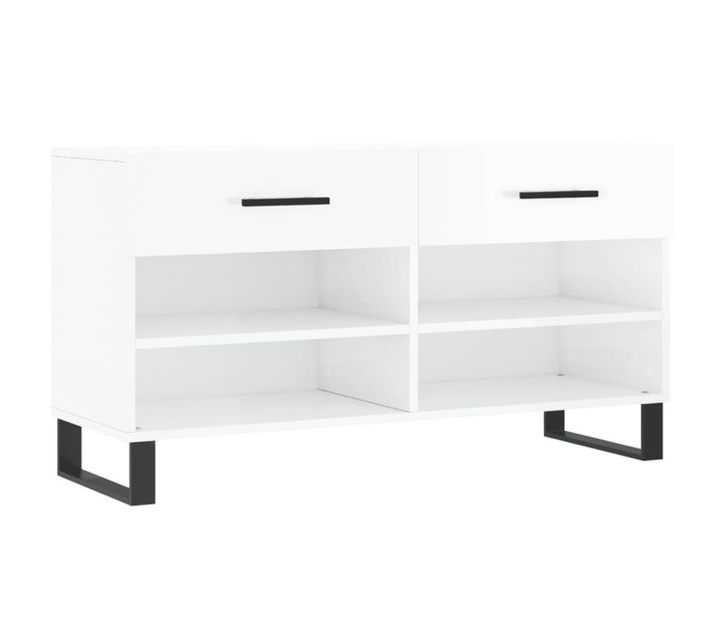 Banc à Chaussures Bottes Commode Étagère Meuble Entrée Rangement Brillant