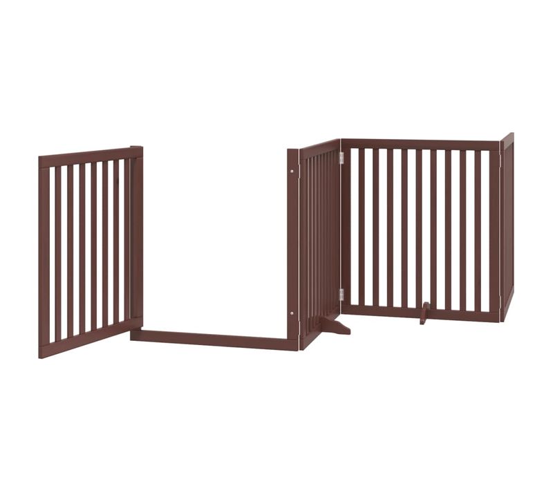 Barrière De Sécurité Pour Chien Animaux De Compagnie Avec Porte Pliable 6 Panneaux