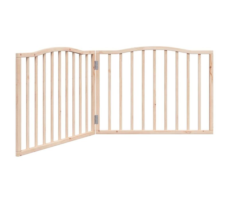 Barrière De Sécurité Pour Chien Animaux De Compagnie Pliable 2 Panneaux 160 Cm Bois