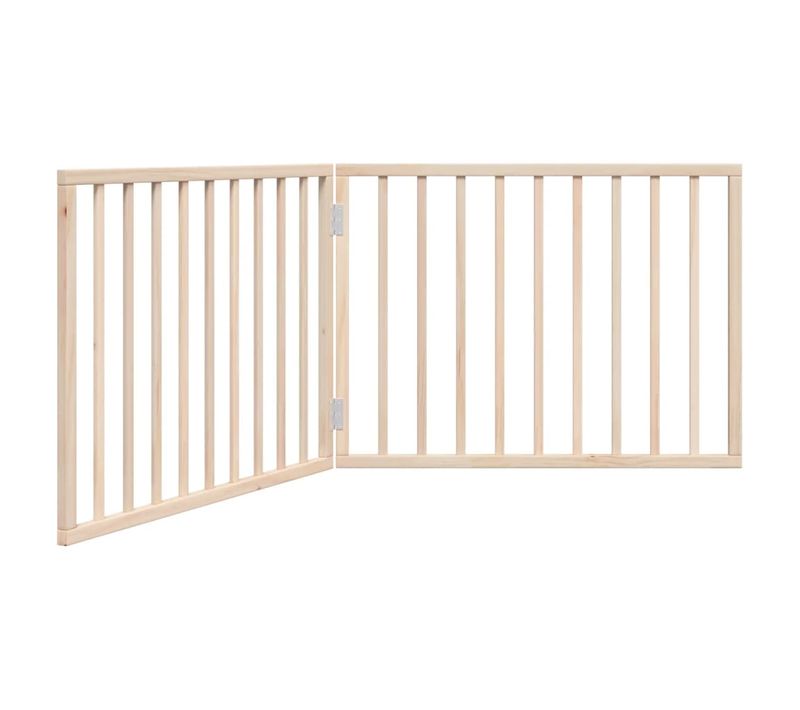 Barrière De Sécurité Pour Chien Animaux De Compagnie Pliable 2 Panneaux 160 Cm Bois