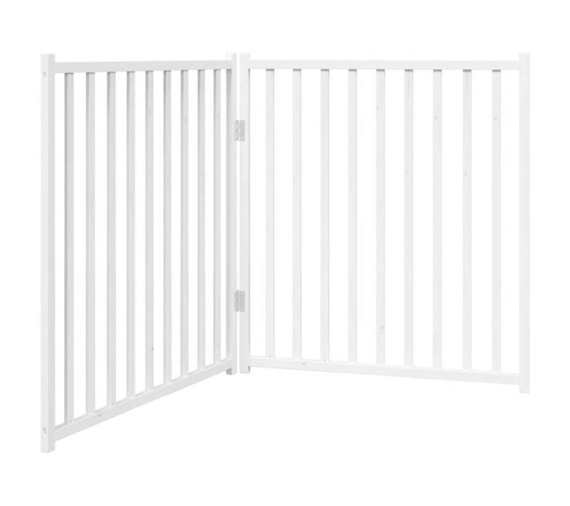 Barrière De Sécurité Pour Chien Animaux De Compagnie Pliable 2 Panneaux 160 Cm Bois