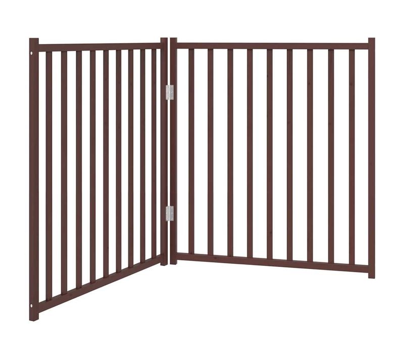 Barrière De Sécurité Pour Chien Animaux De Compagnie Pliable 2 Panneaux 160 Cm Bois