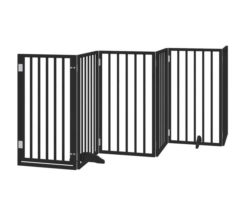 Barrière De Sécurité Pour Chien Animaux De Compagnie Porte Pliable 12 Panneaux Bois P