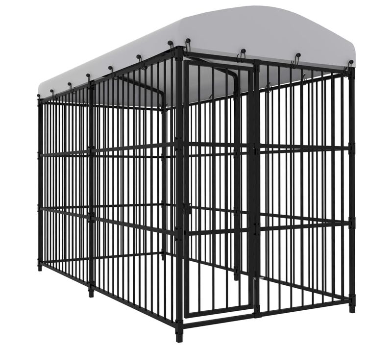 Chenil Cage Enclos Pac Animaux D'extérieur Avec Toit Pour Chiens 300 X 150 X 210 Cm