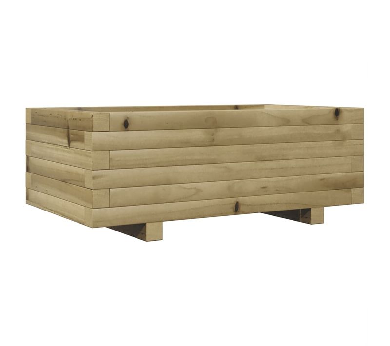 Jardinière Bac Lit Surélevé Plantes Fleurs Terrasse Jardin 70 X 40 X 26,5 Cm Bois