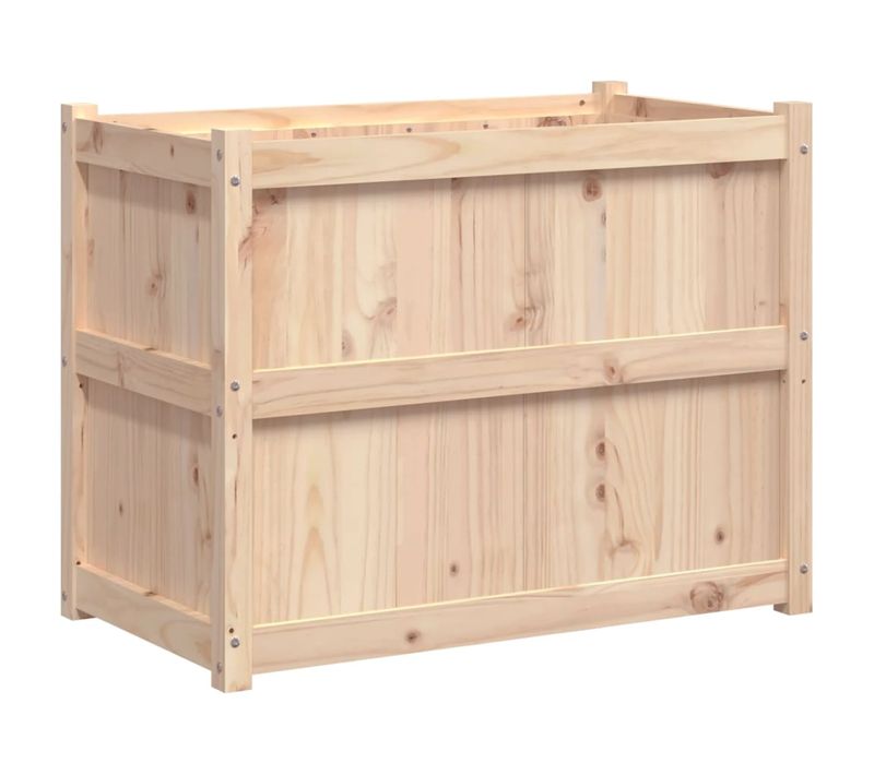 Jardinière Bac Lit Surélevé Plantes Fleurs Terrasse Jardin 90 X 50 X 70 Cm Bois De Pin