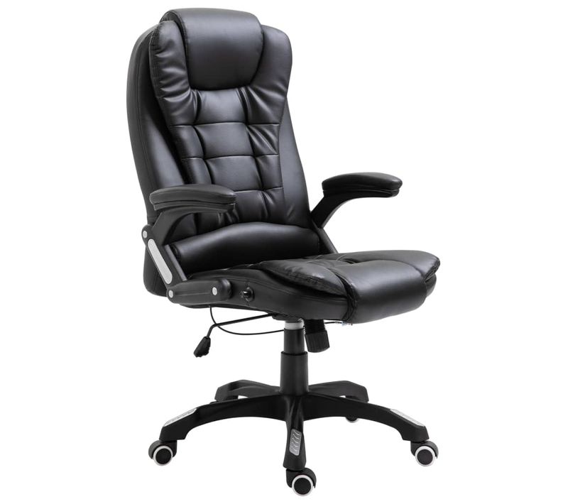 Chaise Fauteuil Siège De Bureau Informatique Étude Simili Noir 02_0024044
