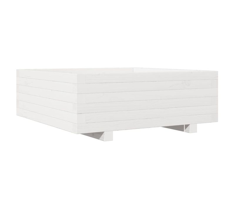 Jardinière Bac Lit Surélevé Plantes Fleurs Terrasse Jardin 70 X 70 X 26,5 Cm Bois