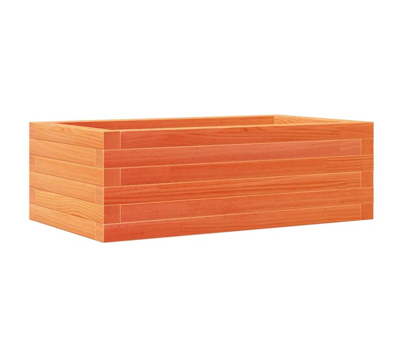 Jardinière Bac Lit Surélevé Plantes Fleurs Terrasse Jardin Cire 70 X 40 X 23 Cm Bois