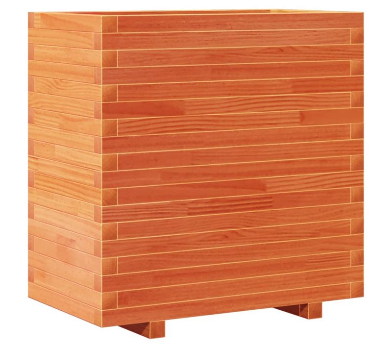 Jardinière Bac Lit Surélevé Plantes Fleurs Terrasse Jardin Cire 70 X 40 X 72 Cm Bois