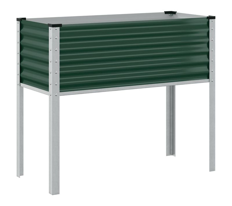 Jardinière Bac Lit Surélevé Plantes Fleurs Terrasse Jardin 100 X 41 X 90 Cm Acier