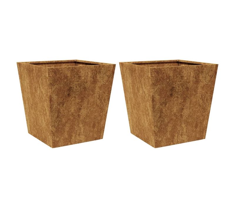 Jardinière Bac Lit Surélevé Plantes Fleurs Jardin Terrasses Lot De 2 40 X 40 X 40 Cm