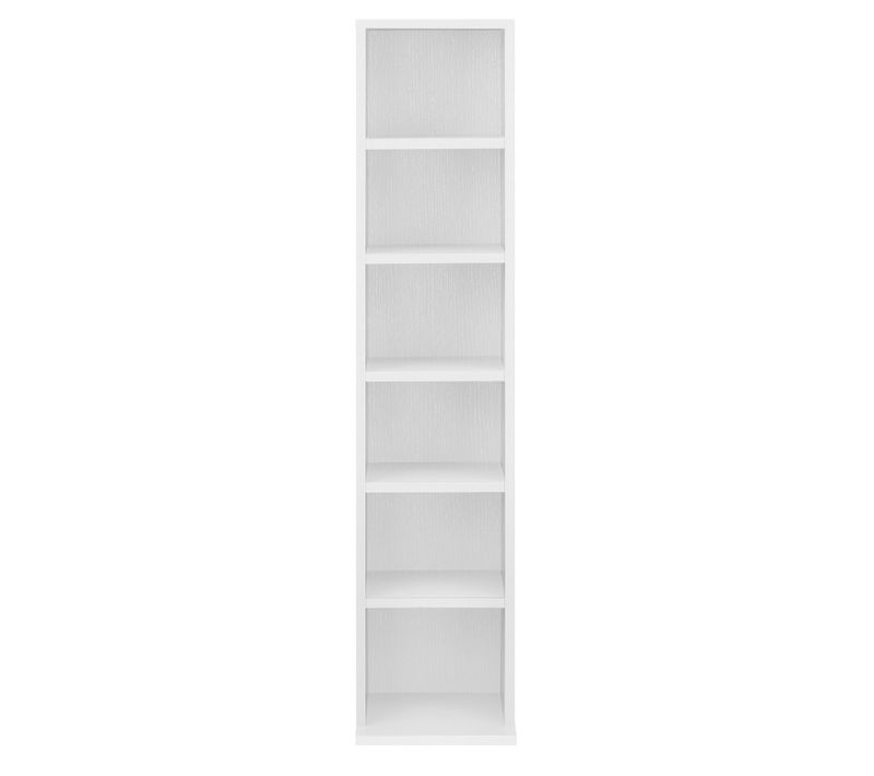 Étagère Tour Cd / Dvd Rangement Stockage 90 Cm Mdf Mélaminé Blanc 03_0001677