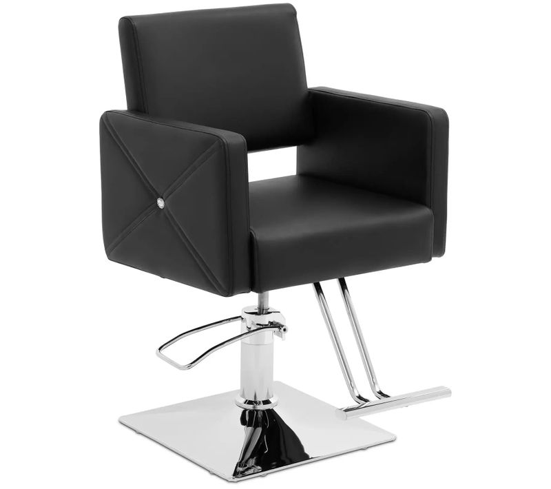 Fauteuil De Coiffeur Carlisle Avec Repose-pieds Hauteur D'assise 55 Cm 150 Kg Noir
