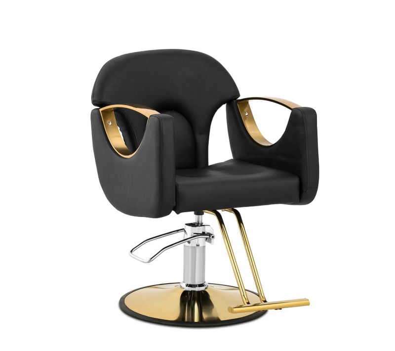 Fauteuil De Coiffure Professionnel Avec Repose-pieds 65 Cm 180 Kg Acier Inoxydable