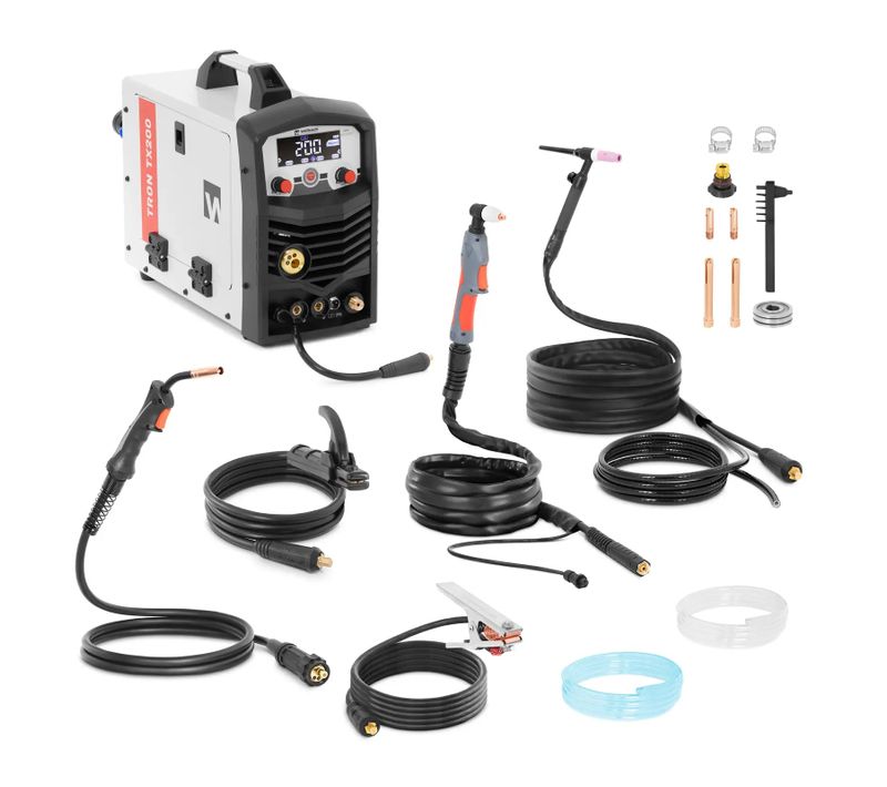 Poste à Souder Professionnel Combiné Mig Mag 200 à Mma Cut 50 à Tig Liftarc Acier