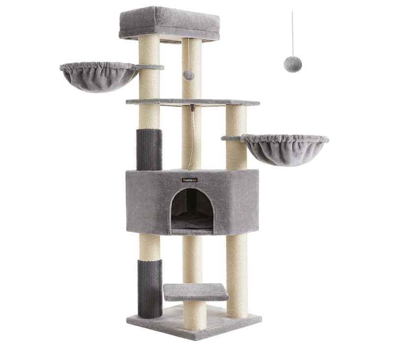 Arbre à Chat Grand Et Stable Avec Tapis Chaud Auto-toiletteurs Poteaux à Griffer Nich