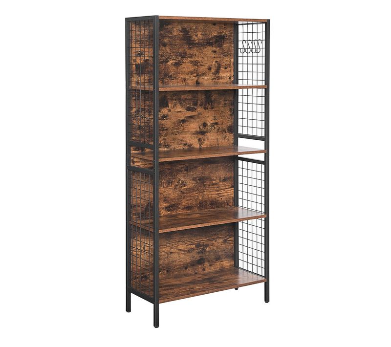 Bibliothèque Étagère De Rangement 4 Niveaux Pour Livres Et Objets De Décoration Cadre