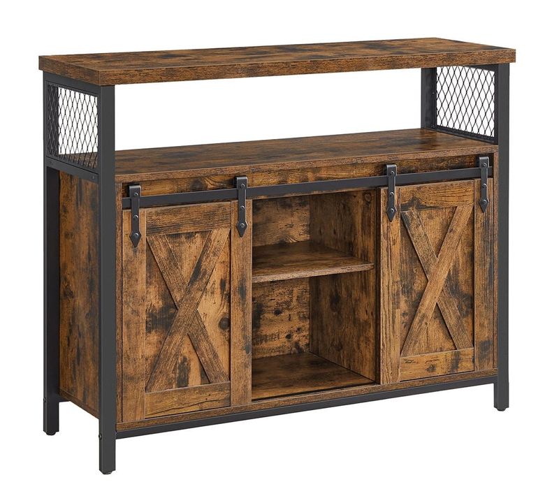 Buffet De Salle à Manger Placard De Cuisine Meuble De Rangement Armoire Portes De Gra